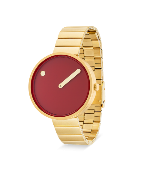 NWT Picto Watch ( Red / Gold ) Rosendahl Picto Red Steel Watch Large 43368 main image 3