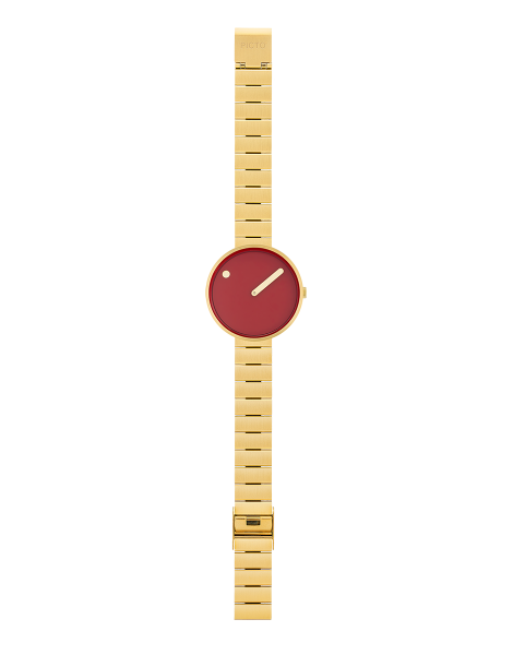 34 mm / Cinnamon Red dial / Brushed gold Bracelet 34 mm  display picture 1