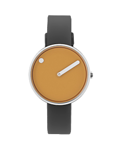 30 mm / Mustard Yellow dial / Thunder Grey silicone strap