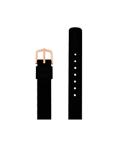 Black silicone strap 12 mm
