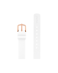 White silicone strap 12 mm