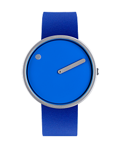 40 mm / Blue dial / Blue leather strap