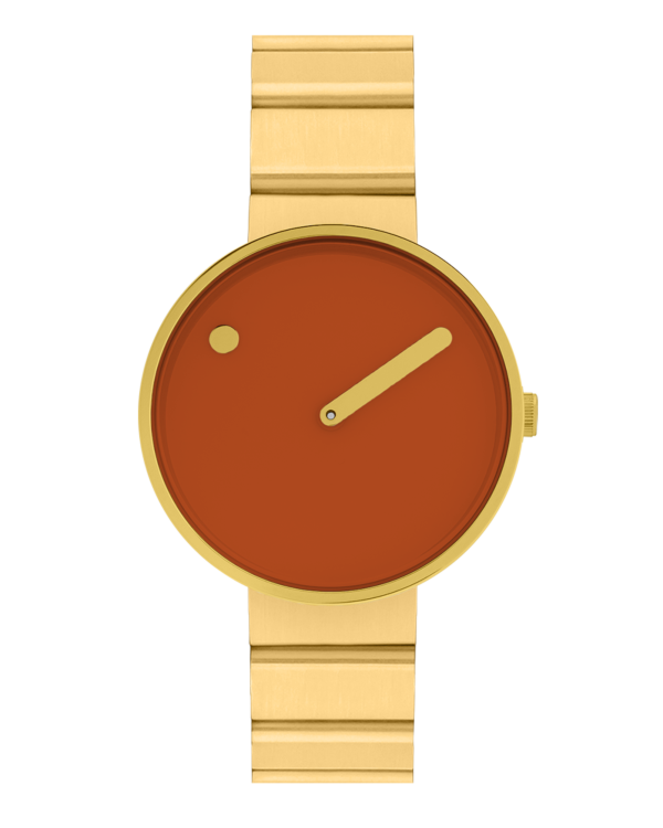 34 mm / Golden Mango dial / Brushed Gold Bracelet