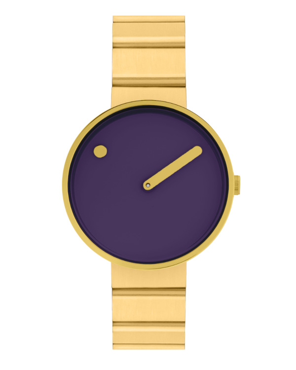 34 mm / Nocturne Purple dial / Brushed Gold Bracelet