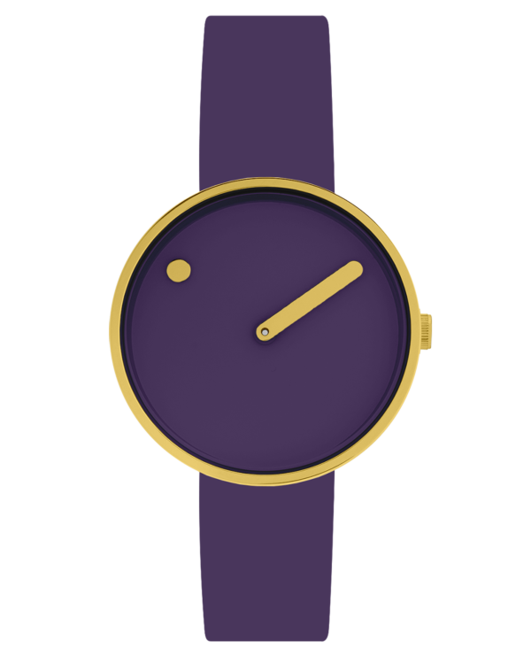 34 mm / Nocturne Purple dial / Nocturne Purple leather strap