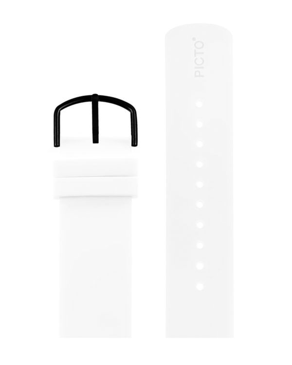 White silicone strap 20 mm