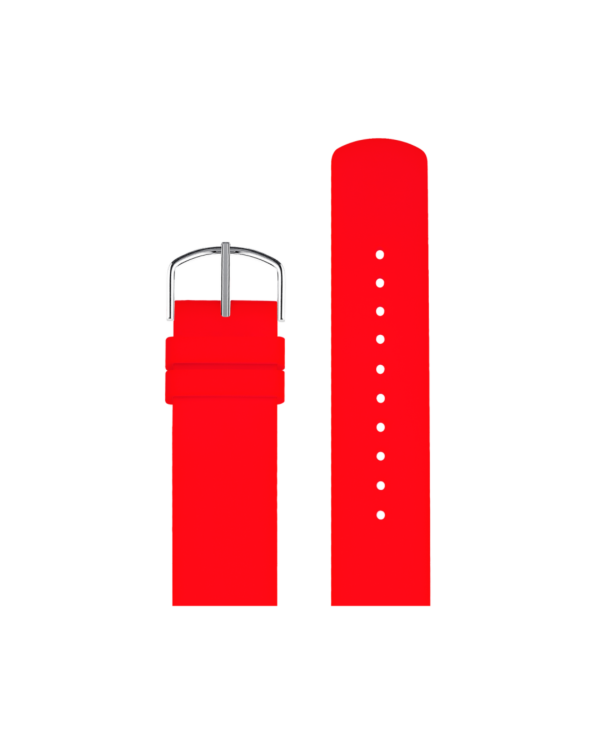 Red silicone strap 20 mm