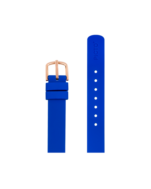 Blue silicone strap 12 mm