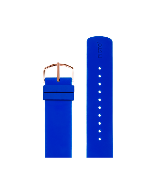 Blue silicone strap 20 mm