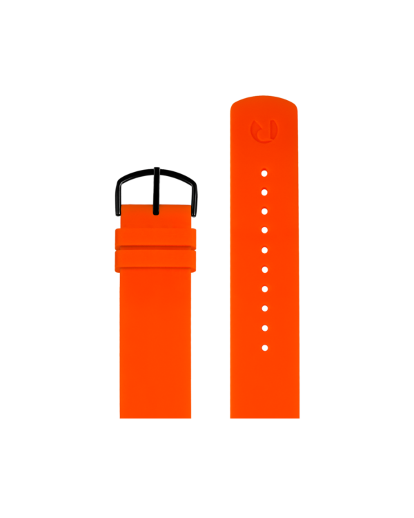 Orange silicone strap 20 mm