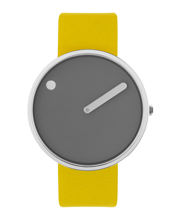 40 mm / Thunder Grey dial / Canary Yellow leather strap