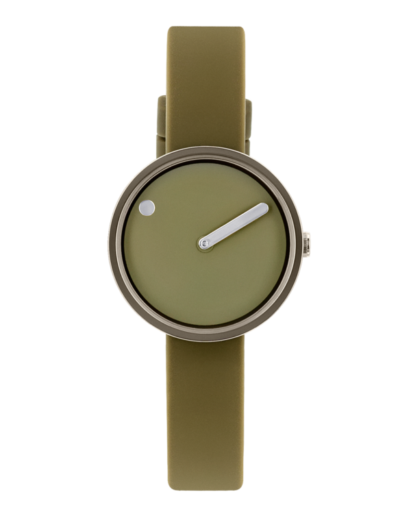30 mm / Army dial / Army Green silicone strap