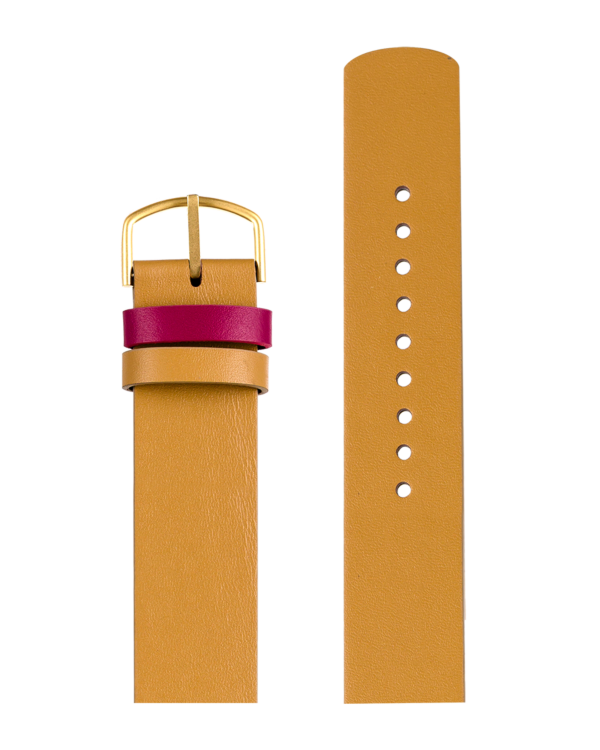 LIGHT BROWN LEATHER STRAP 20 MM