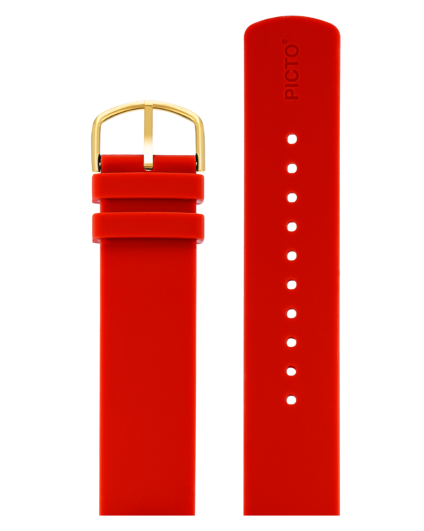 Cinnamon red silicone strap 20 mm