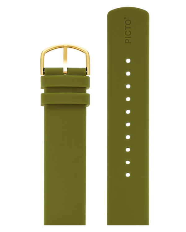 Fresh olive silicone strap 20 mm