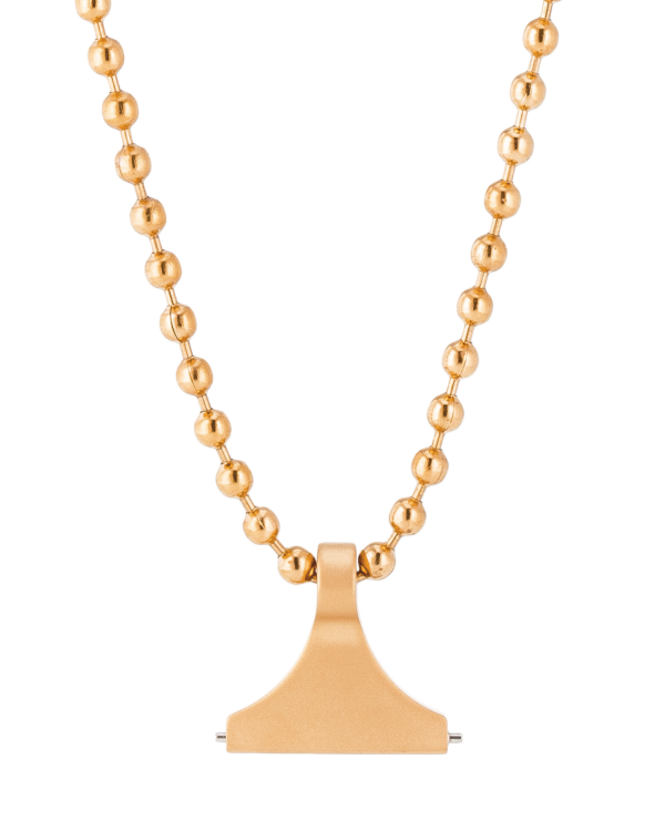 Polished rose gold necklace 20 mm