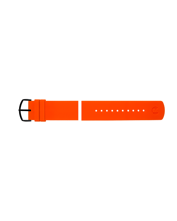 Orange silicone strap 22 mm
